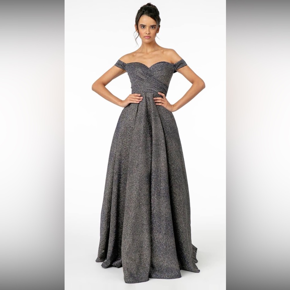 Off-Shoulder Glittering Gown